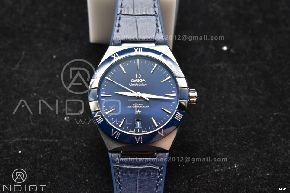 VSF Clone Edition Strap Ceramic Gummy Dial SS Blue Blue A8900 on Blue 1:1 Best Super Constellation 0217